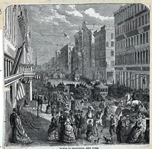 Broadway Street Scene, circa 1870