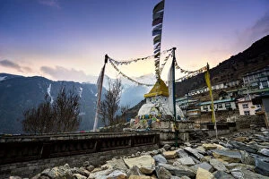Images Dated 8th March 2015: Broken Stupa after earthquake in Nepal 2015 at Nameche barzaar