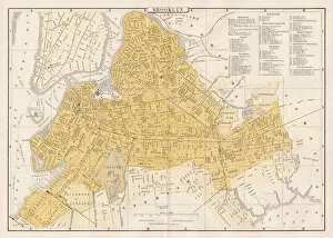 Images Dated 6th October 2017: Broklyn city map 1893