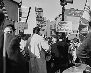 Prints of Protestors holding I'd Rather Be Dead Than Red, Re-Elect John M Murphy, Congressman, Supports Our Troops in Vietnam Berlin Wall (Antifascistischer Schutzwall) Prints: Bronx Conservative Club Rally, Sheridan Square, NYC