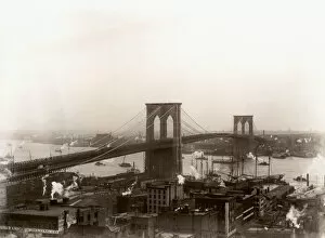 Images Dated 2nd July 2007: Brooklyn Bridge across the East River 1898