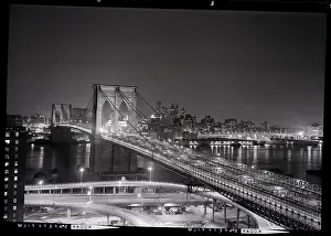 Brooklyn Prints: Brooklyn Bridge at Night