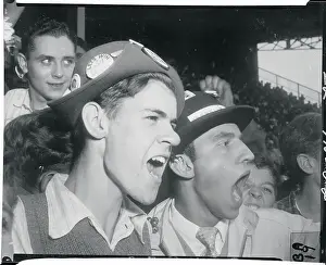 Brooklyn Dodgers Fans Shouting During Baseball Game