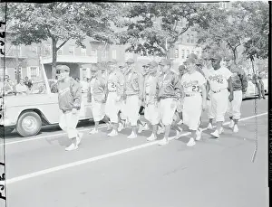 Brooklyn Dodgers Players Marching in a Parade