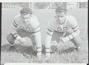 Lawrence Prints: Brothers James and Burt Hammers in Tackle Position