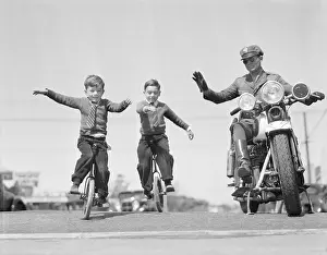Inglewood Prints: Brothers Riding Unicycle