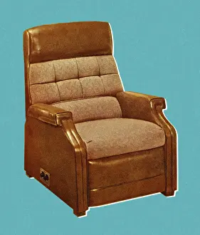 Home Decorating Prints: Brown Reclining Chair