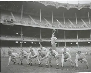 Bill Willis Prints: Browns Football Teammates in Practicing Formation