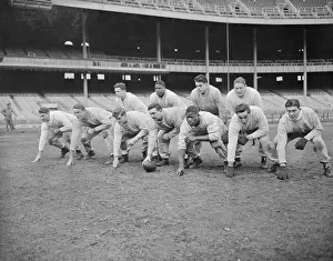 Bill Willis Prints: Browns Football Teammates in Practicing Formation