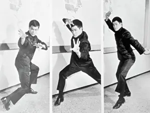 Bruce Lee Demonstrating Kung Fu Positions as Kato