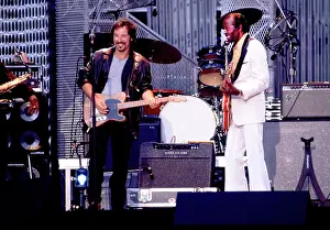 Entertainment Prints: Bruce Springsteen And Chuck Berry On Stage