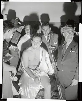 Bruised Billy Conn Smiling After Fight