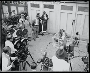 Sympathy Prints: Bruno Hauptmann Wife and Baby with Reporters