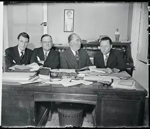 Edward J Prints: Bruno R. Hauptmann Counsel in Meeting