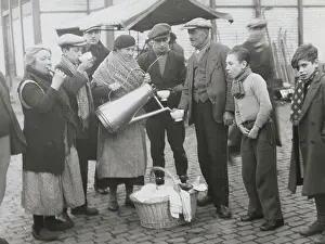 Commerce Prints: Brussels Citizens Stopping at Street Vendor for Coffee