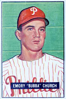 Arc0016622 Prints: Bubba Church Baseball Card
