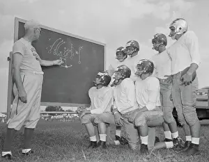 Coaching Prints: Buck Shaw with Air Force Academy Squad