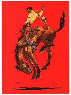 Cowboy Prints: Buckin Bronc by Wallace Smith