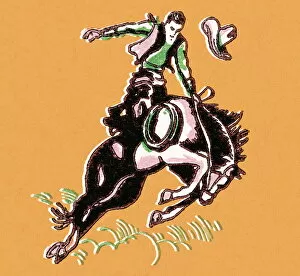 Horseback Riding Collection: Bucking bronco