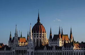 Danube River Collection: Budapest parliament at Sunrise time, Budapest, Hungary
