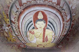 Images Dated 21st August 2010: Buddha painting in the Dambulla cave temple