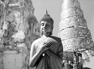 Images Dated 10th January 2016: Buddha statue and Pagoda