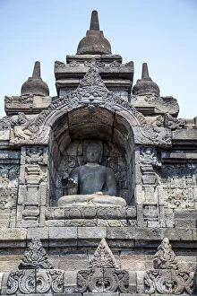 Images Dated 26th September 2015: Buddha statue on Temple of Borobudur
