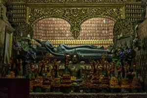 Images Dated 12th December 2015: Buddha statue in Wat Xieng Thong, Buddhist temple in Luang Prabang World Heritage, Laos