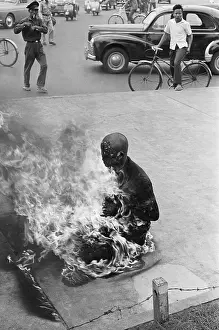 Sidewalk Prints: Buddhist Monk Committing Ritual Suicide