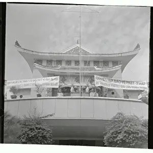 Saigon Prints: Buddhist Monks Holding Protest Signs
