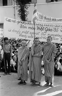 Buddhist Prints: Buddhist Monks Protesting President Diem
