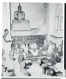Colombo Prints: Buddhist and Sinhalese Monks Praying