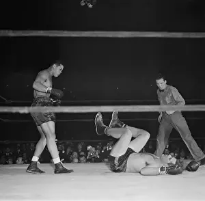 Buddy Baer Down from a Joe Louis Blow