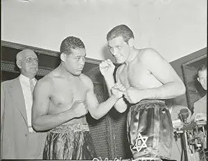 Buddy Baer and Joe Louis Squaring Off