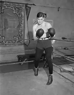 Oakland Prints: Buddy Baer Posing in a Boxing Stance