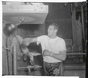 Lakewood Prints: Buddy Baer Practicing Boxing