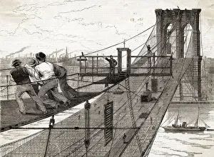 Building Of Brooklyn Bridge