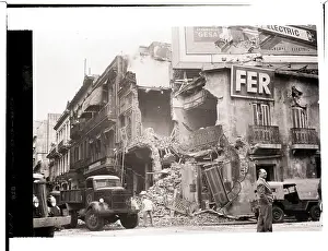 Wreckage Prints: Building Destroyed by Bomb
