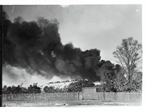 Intimidation Prints: Buildings Blazing After Bombing