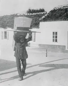 Bulgaria Prints: Bulgar Carrying Coffin for a Family Member's Funeral