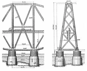 Forth Railway Bridge Collection: Bulk of Queensferry - pillar