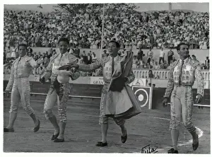 Caracas Prints: Bullfighters and Crowd