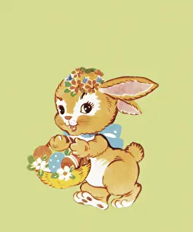 Bunny Holding Basket