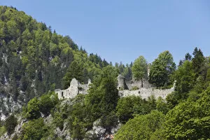Burgruine Wolkenstein castle ruins, Woerschach, Ennstal Valley, Upper Styria, Styria, Austria, Europe, PublicGround