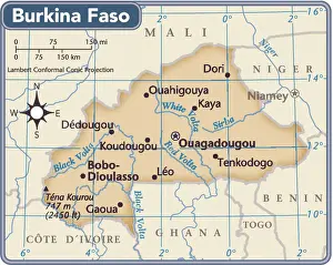 Burkina Faso country map