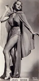 Burlesque Star Jean Mode, Glamour Girls of Stage and Screen series, Carerras collectible tobacco card, 1939