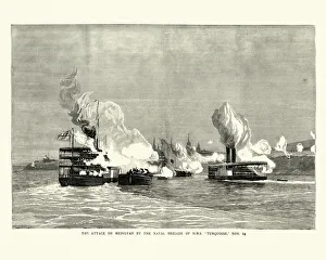 Images Dated 14th April 2019: Third Burma War, Attack on Meingyan Naval Brigade of HMS Turquoise