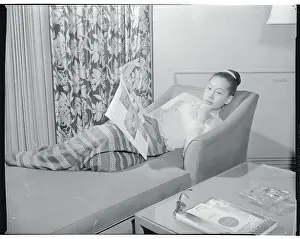 Femininity Prints: Burmese Woman Reclining on Sofa