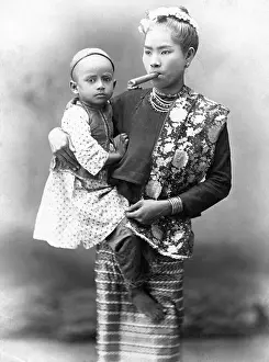 Burmese Woman Smoking Cigar