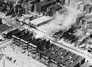 Burning Buildings on a Chicago Street